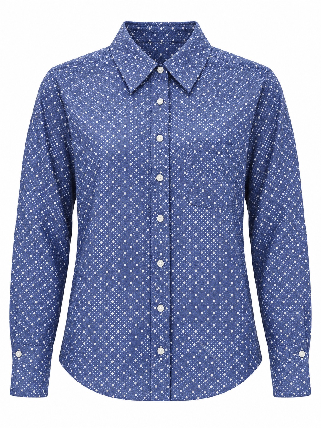 Camisa azul de pequeños rombos