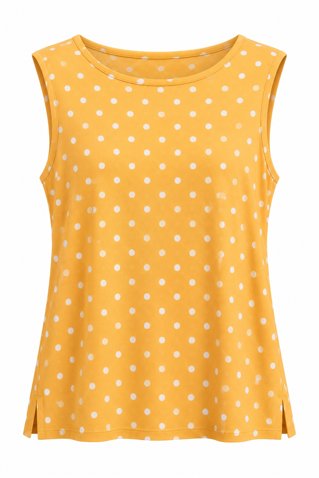 Blusa de lunares con escote redondo