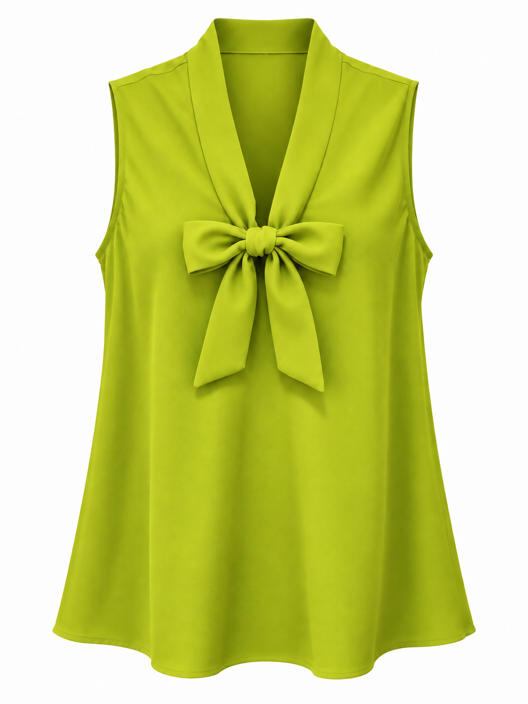 Blusa verde lima con lazo — Verde