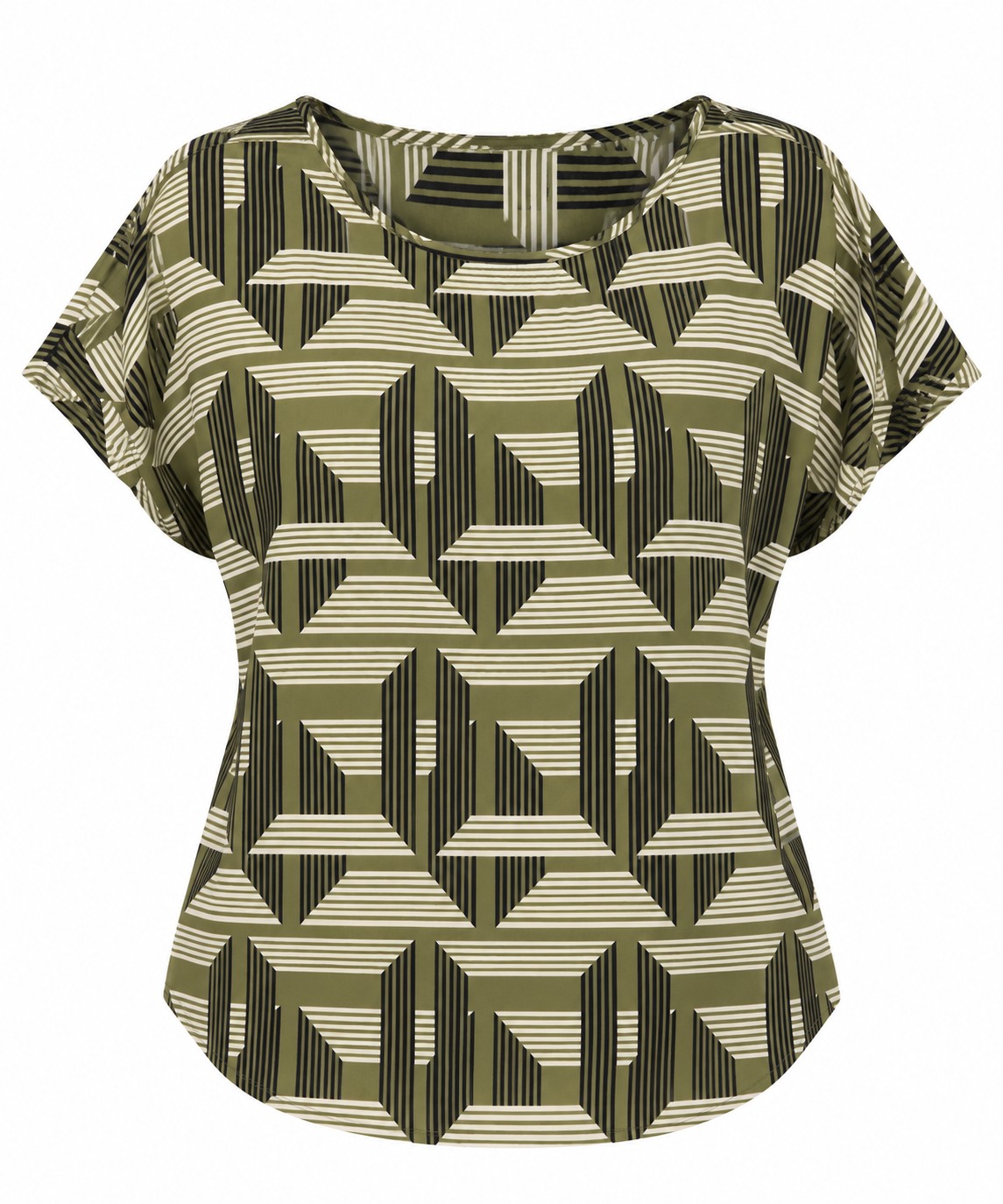 Blusa geométrica verde — Verde geométrico