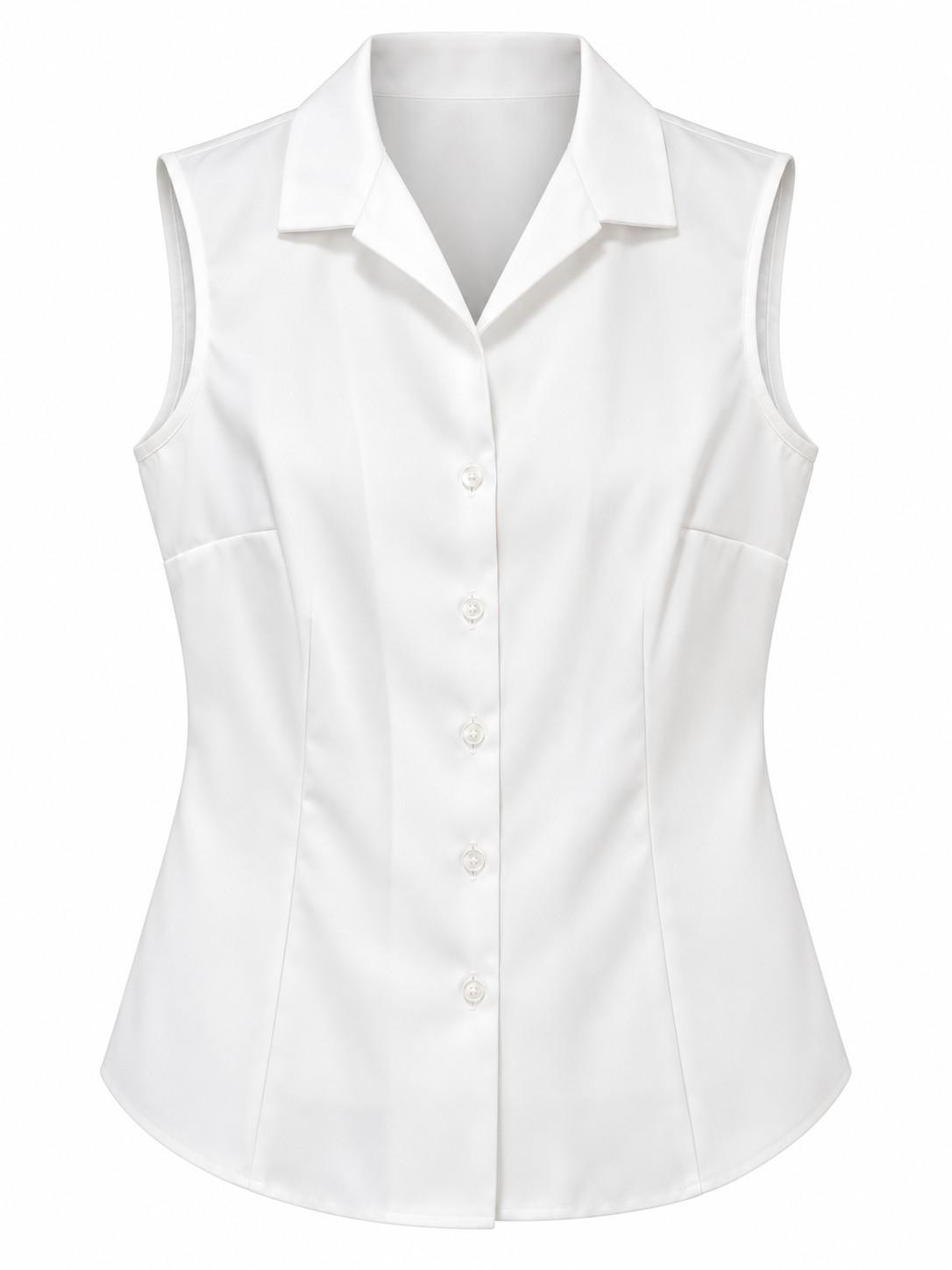 Camisa blanca sin mangas — Marfil
