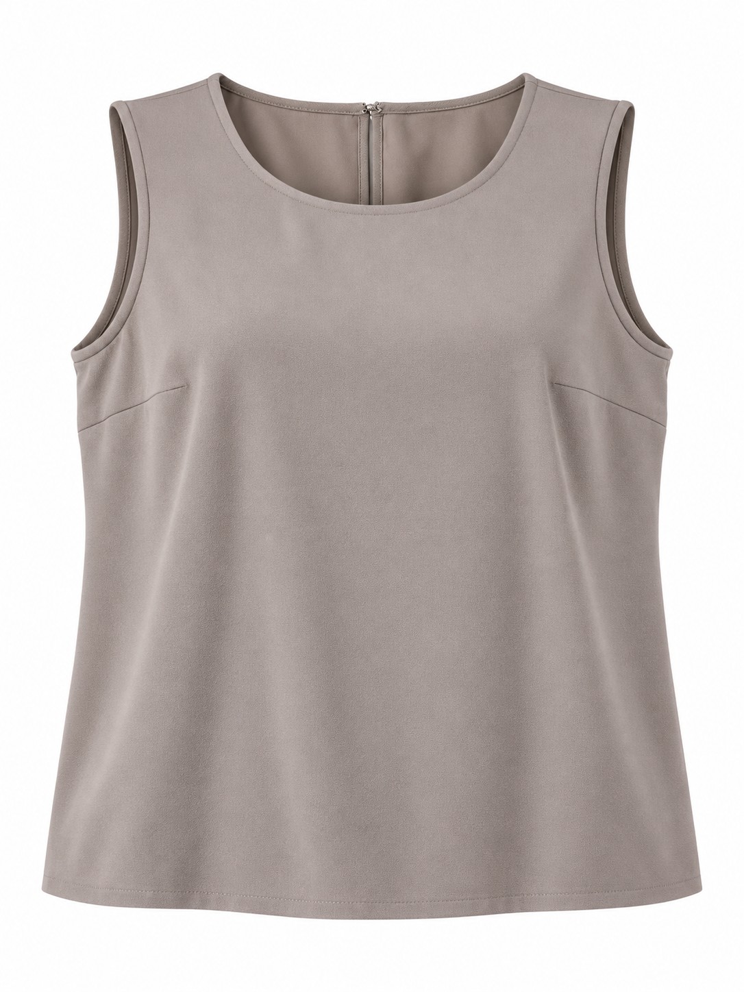 Blusa sin mangas de corte clásico — Taupe