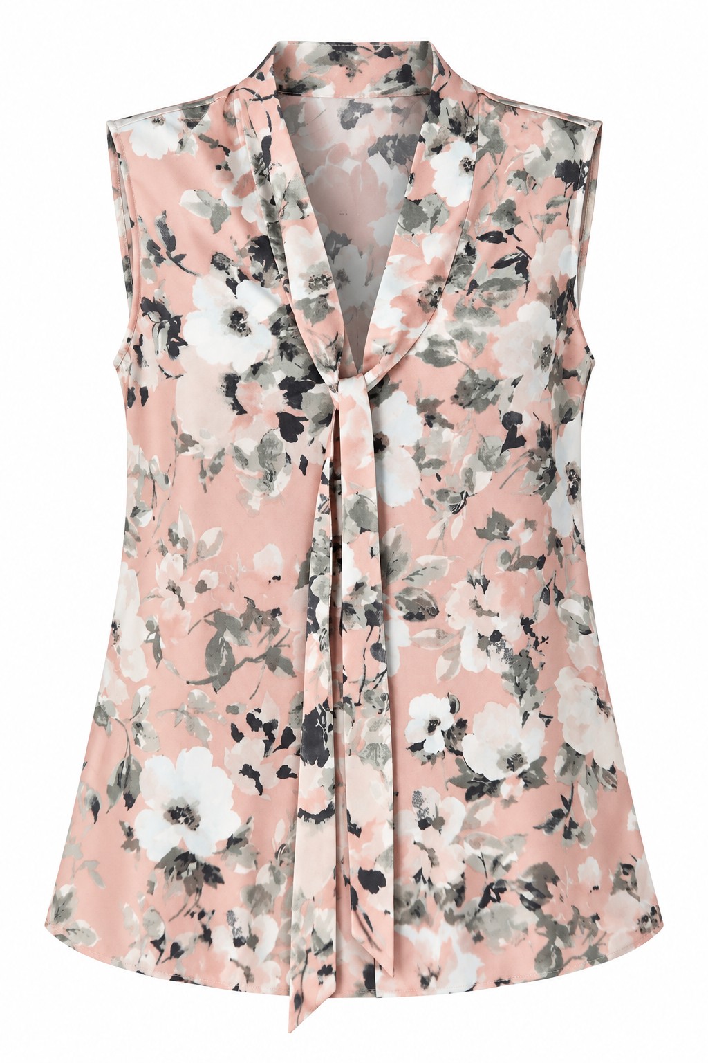 Blusa floral rosa con lazada — Rosa floral