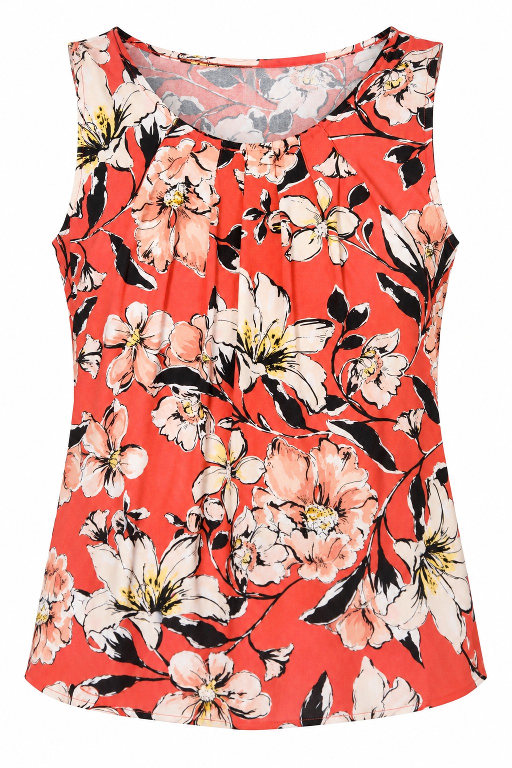 Blusa floral coral — Coral floral