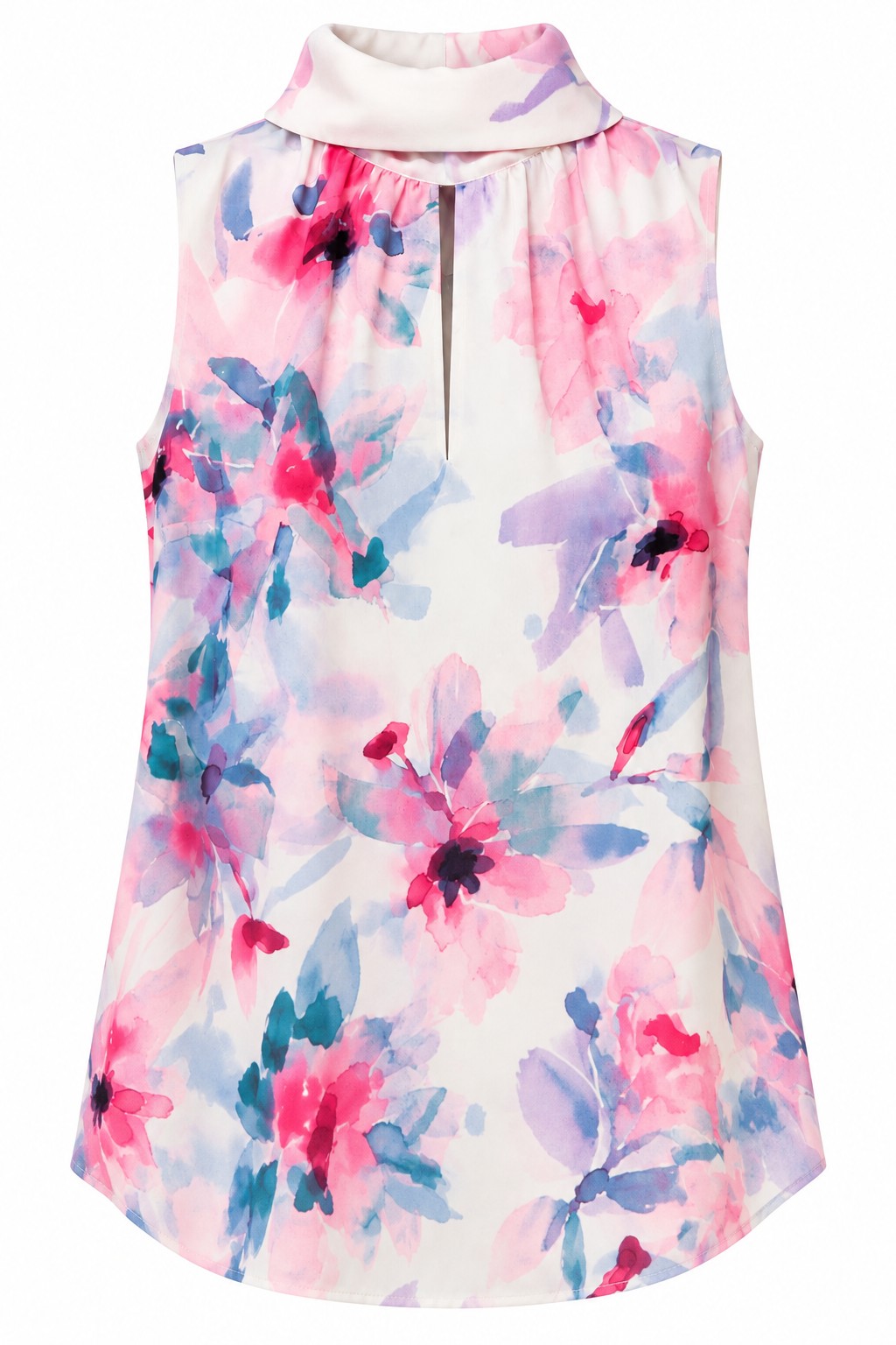 Blusa floral con lazada posterior — Pastel floral