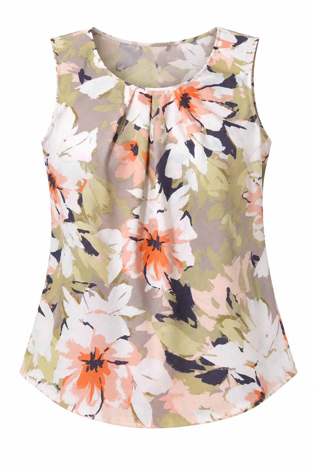 Blusa floral en tonos tierra — Beige floral