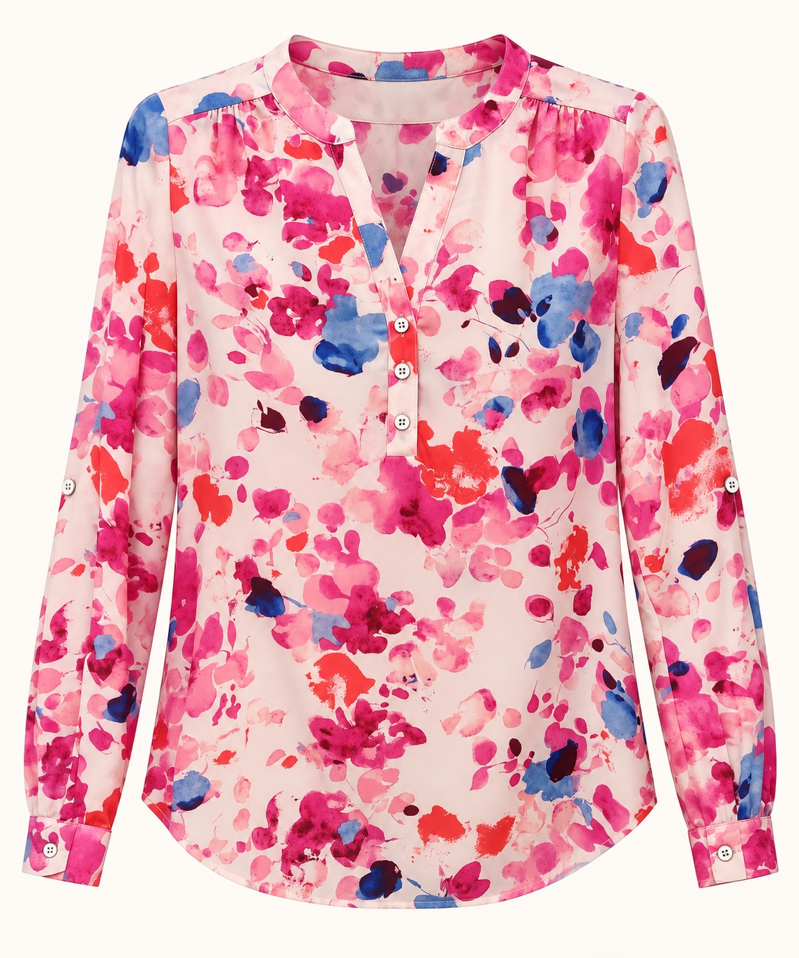 Blusa floral rosa y celeste